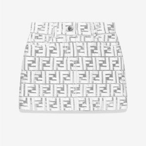Fendi girls logo metallic skirt